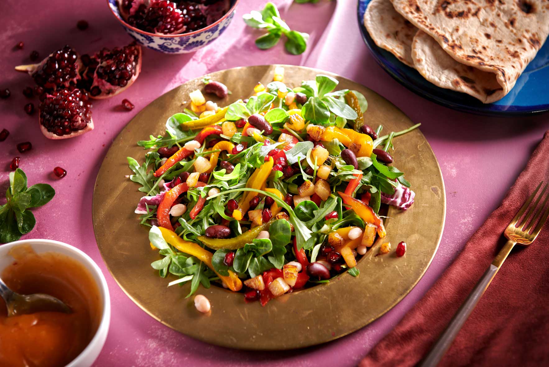 Mexikanischer-Salat-mit-Mango-Chutney – Pataks